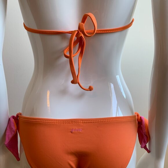 Guess pink & orange solid reversible bikini - Picture 10 of 11